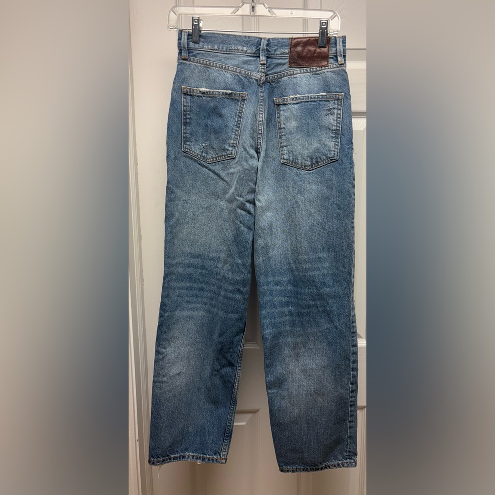 Zara The New Daddy Distressed Straight Leg Jeans β Womenβs Size 2 (EUR 34) - Picture 6 of 9